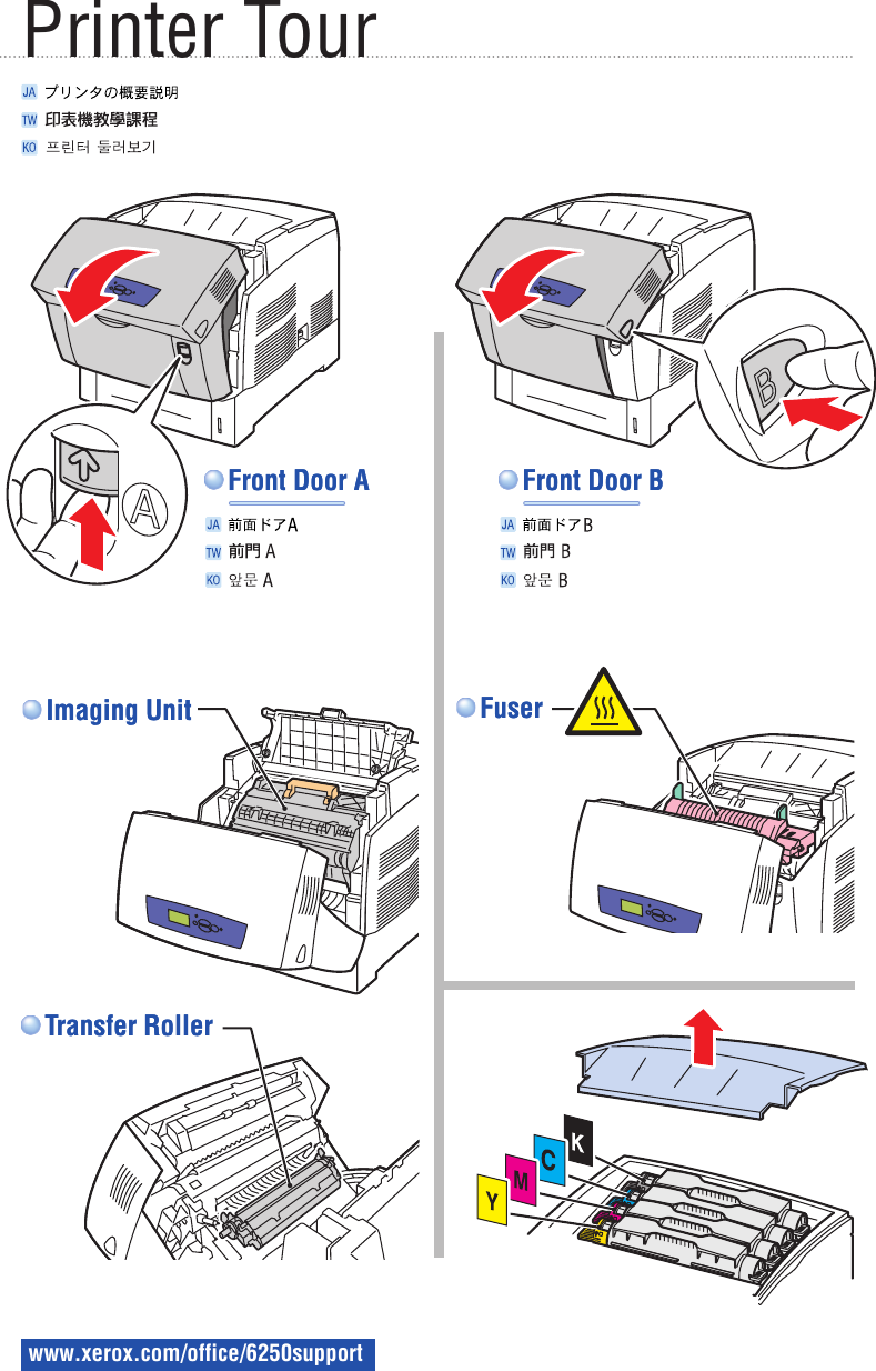 Page 2 of 10 - Xerox Xerox-Phaser-6250-Users-Manual- Phaser 6250 Color Laser Printer Quick Reference Guide  Xerox-phaser-6250-users-manual