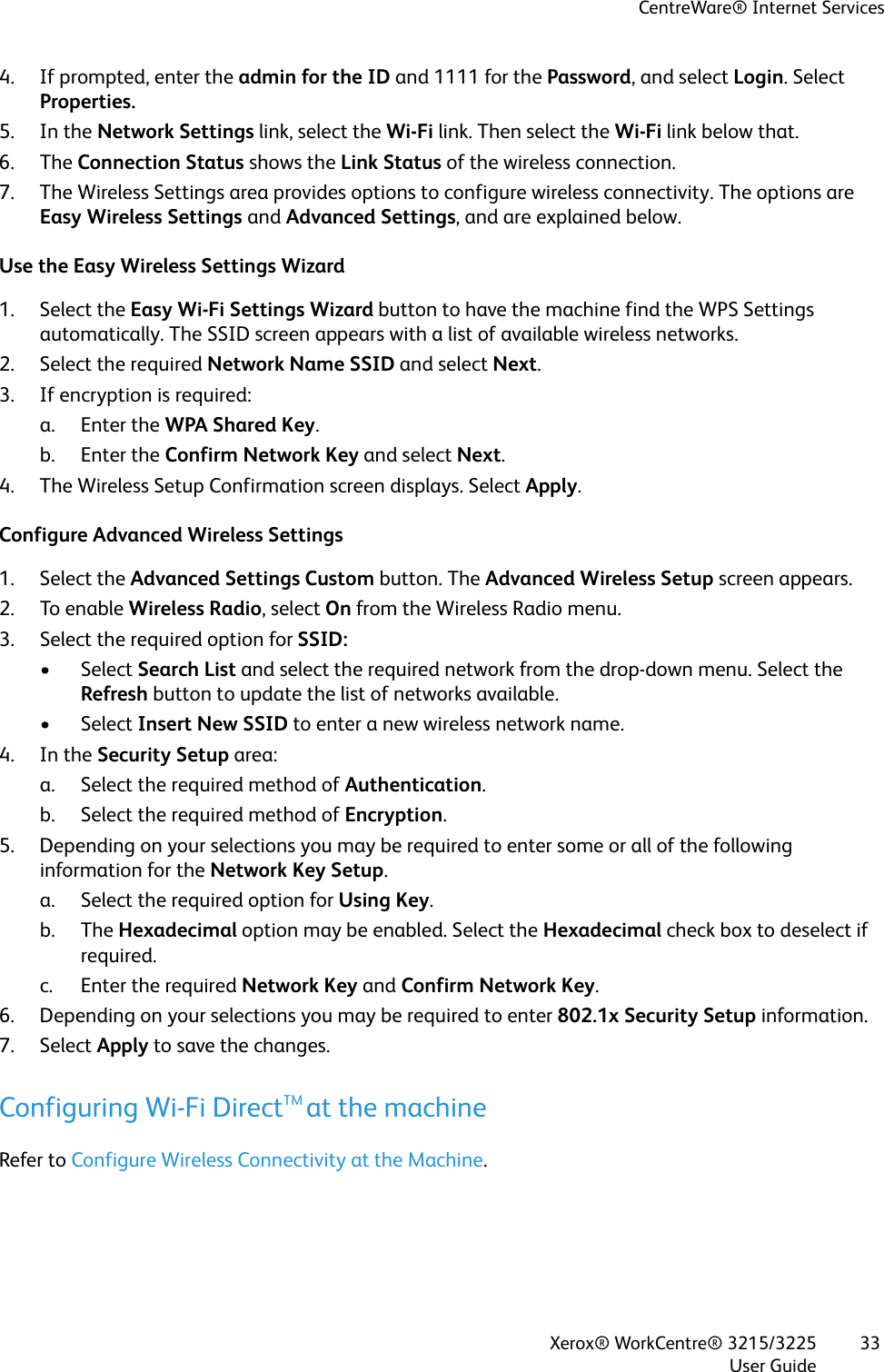 xerox easy wireless setup