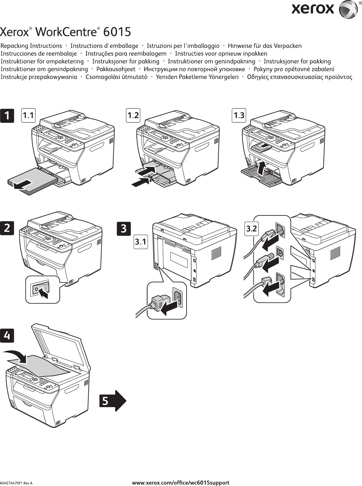 Page 1 of 2 - Xerox Xerox-Workcentre-6015-Repacking-Instructions- WorkCentre 6015 Repacking Instructions, 604E74470 Rev A  Xerox-workcentre-6015-repacking-instructions