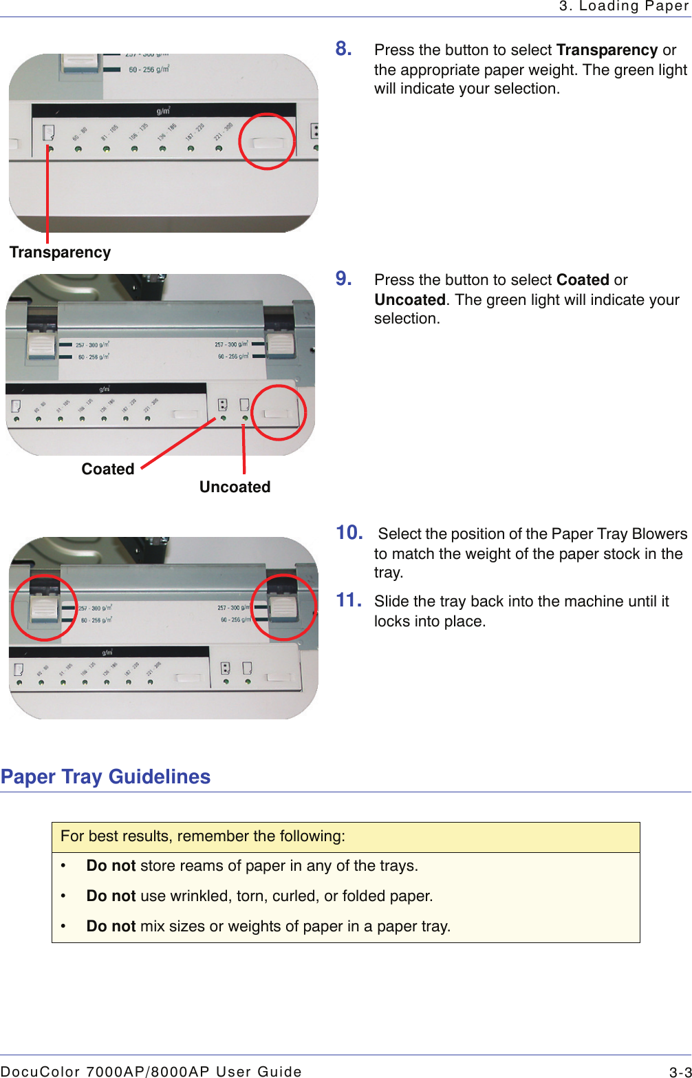 Page 3 of 4 - Xerox 7000AP-8000AP_User_Guide If Not Then  Loading Paper Eng