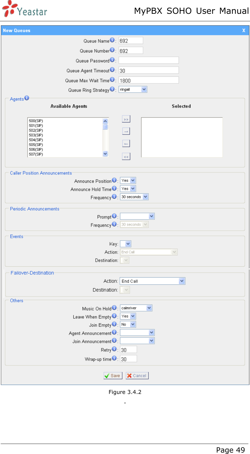 MyPBX SOHO User Manual www.yeastar.com                                          Page 49   Figure 3.4.2 .  