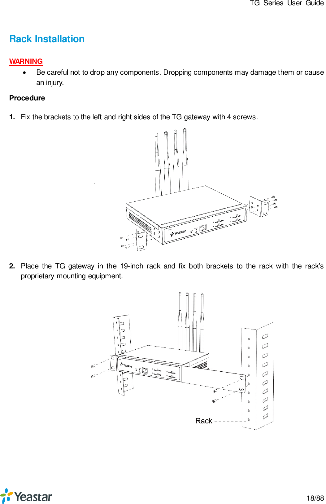 Page 18 of Xiamen Yeastar Information Technology TG200 GSM VoIP Gateway User Manual Yeastar TA400 TA800 User Manual enx