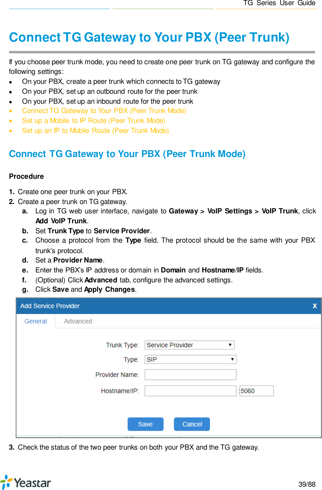 Page 39 of Xiamen Yeastar Information Technology TG200 GSM VoIP Gateway User Manual Yeastar TA400 TA800 User Manual enx