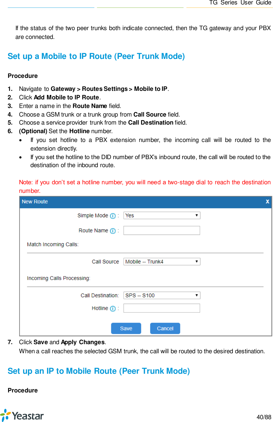 Page 40 of Xiamen Yeastar Information Technology TG200 GSM VoIP Gateway User Manual Yeastar TA400 TA800 User Manual enx