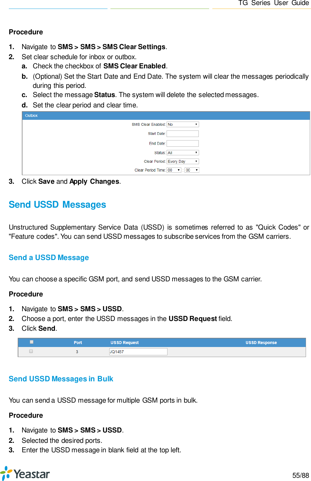 Page 55 of Xiamen Yeastar Information Technology TG200 GSM VoIP Gateway User Manual Yeastar TA400 TA800 User Manual enx