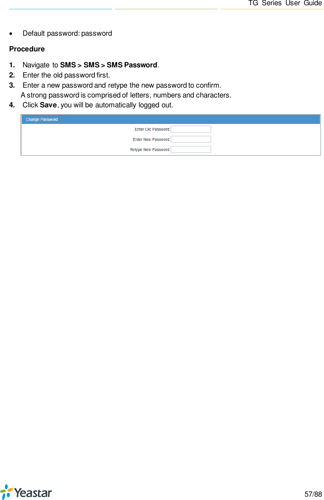 Page 57 of Xiamen Yeastar Information Technology TG200 GSM VoIP Gateway User Manual Yeastar TA400 TA800 User Manual enx