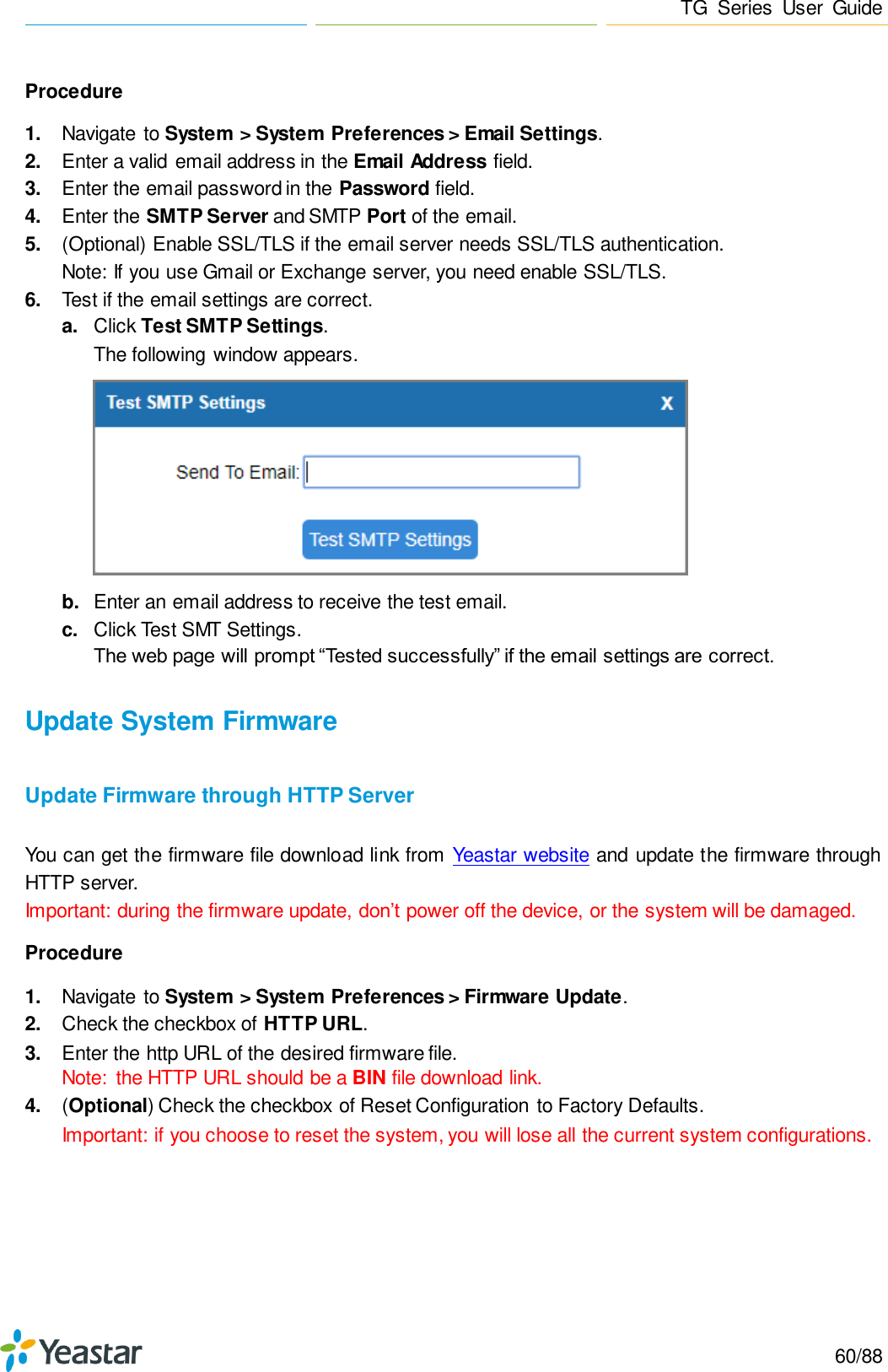 Page 60 of Xiamen Yeastar Information Technology TG200 GSM VoIP Gateway User Manual Yeastar TA400 TA800 User Manual enx