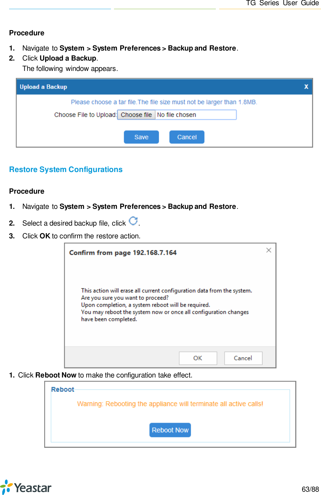 Page 63 of Xiamen Yeastar Information Technology TG200 GSM VoIP Gateway User Manual Yeastar TA400 TA800 User Manual enx