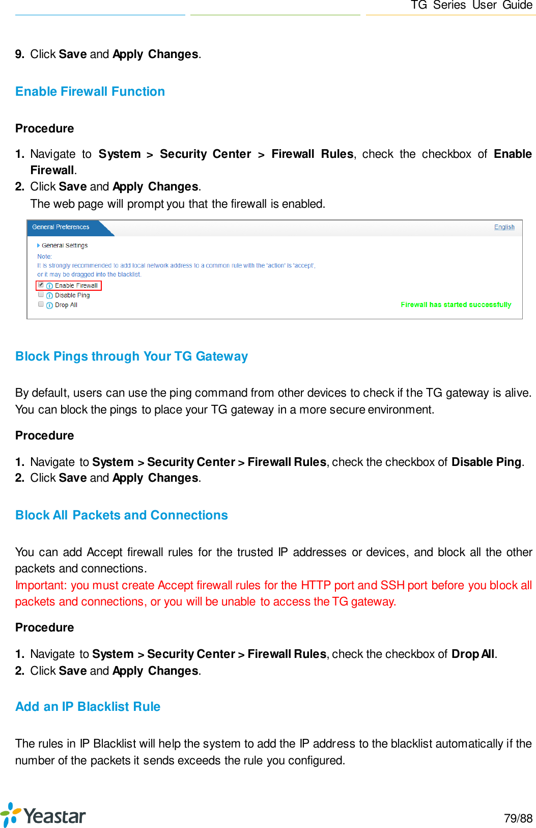 Page 79 of Xiamen Yeastar Information Technology TG200 GSM VoIP Gateway User Manual Yeastar TA400 TA800 User Manual enx