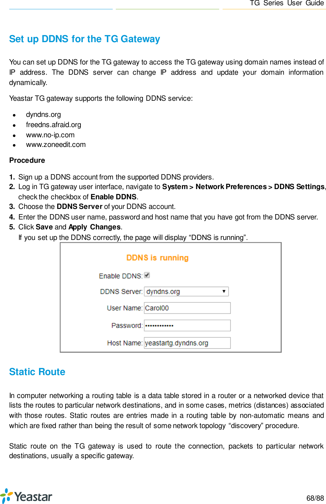 Page 68 of Xiamen Yeastar Information Technology TG400V3 GSM VoIP Gateway User Manual Yeastar TA400 TA800 User Manual enx