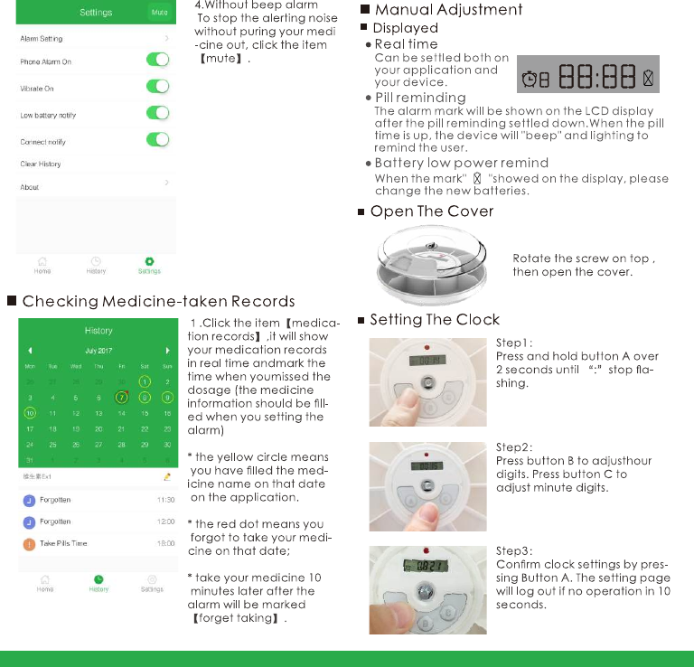 Page 5 of Xiamen zayata technology M101 Pill Box User Manual 