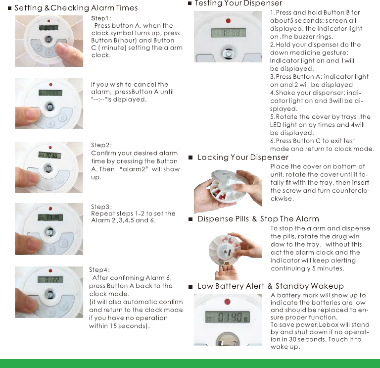 Page 6 of Xiamen zayata technology M101 Pill Box User Manual 