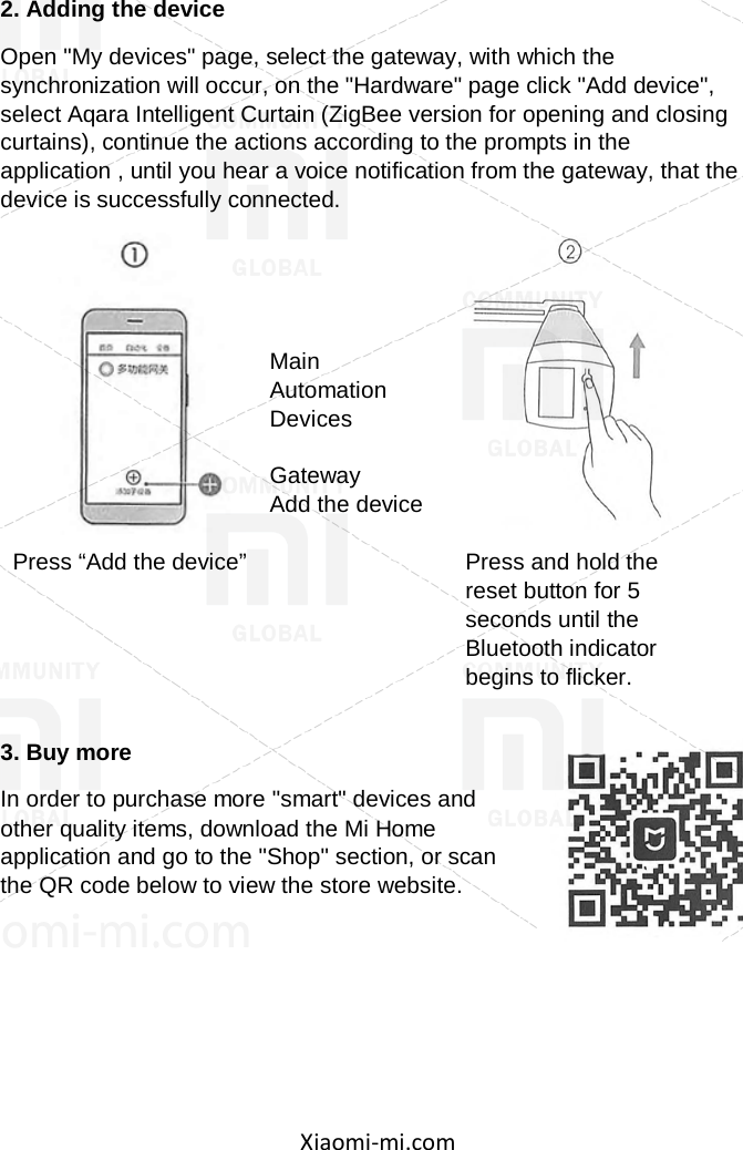 Page 4 of 7 - Xiaomi Aqara Smart Curtain Controller EN