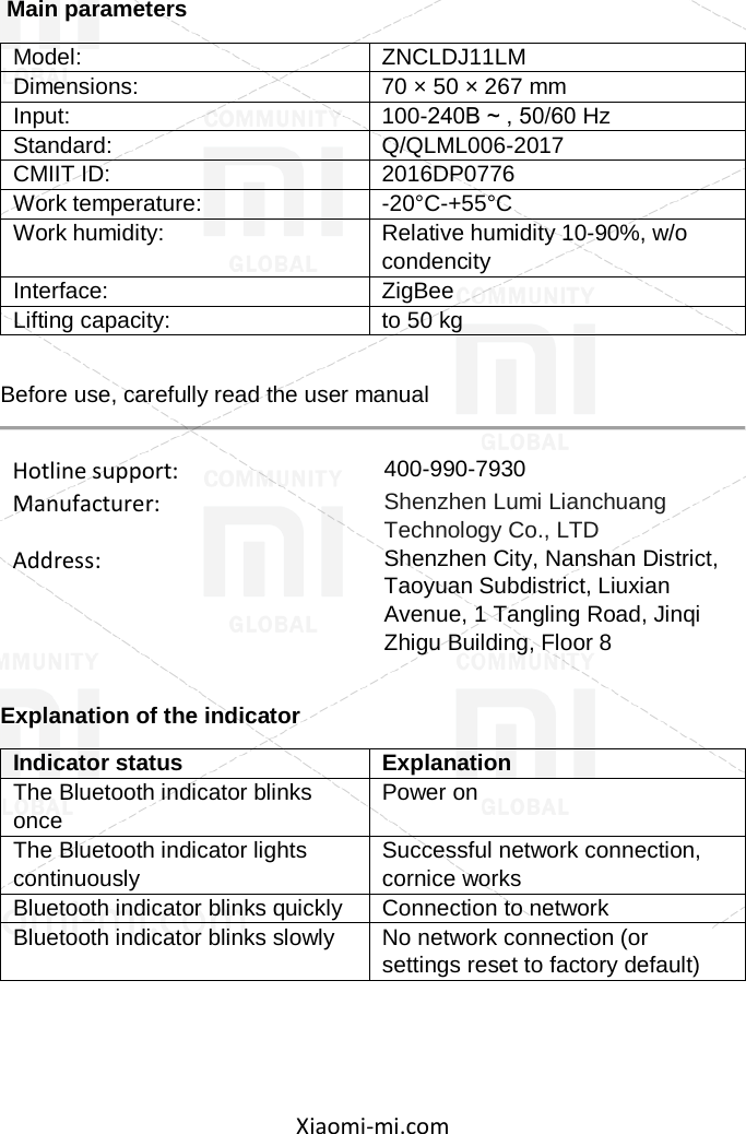 Page 5 of 7 - Xiaomi Aqara Smart Curtain Controller EN