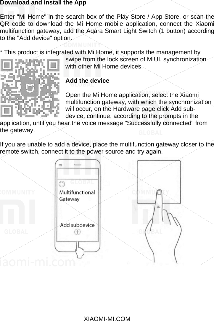 Page 2 of 5 - Xiaomi  Aqara Smart Light Wall Remote Switch EN