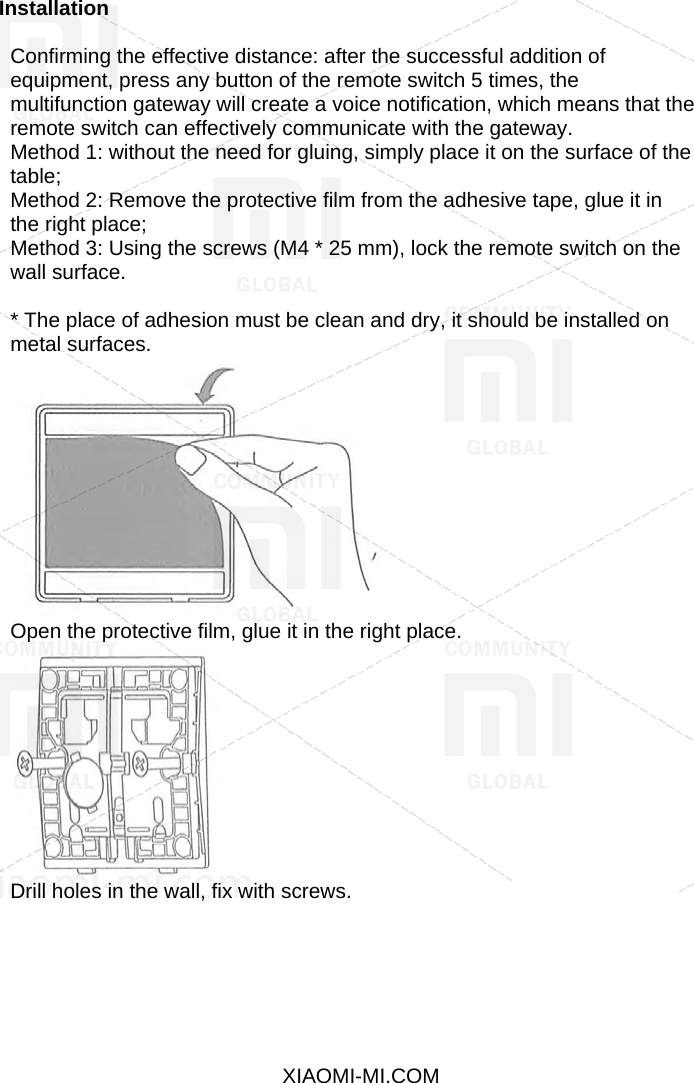 Page 3 of 5 - Xiaomi  Aqara Smart Light Wall Remote Switch EN