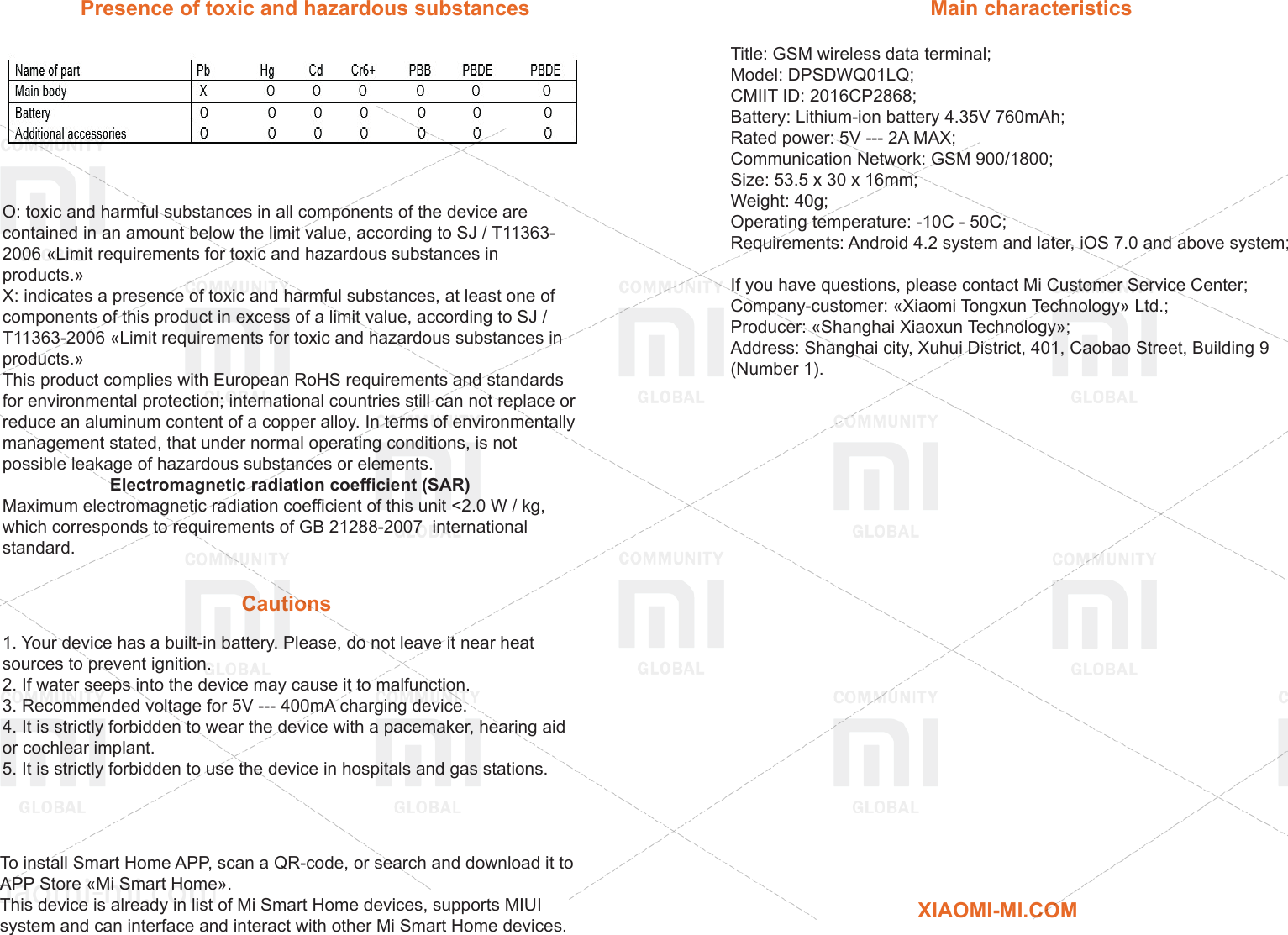 Page 3 of 3 - Xiaomi  GPS Tracker MITU EN