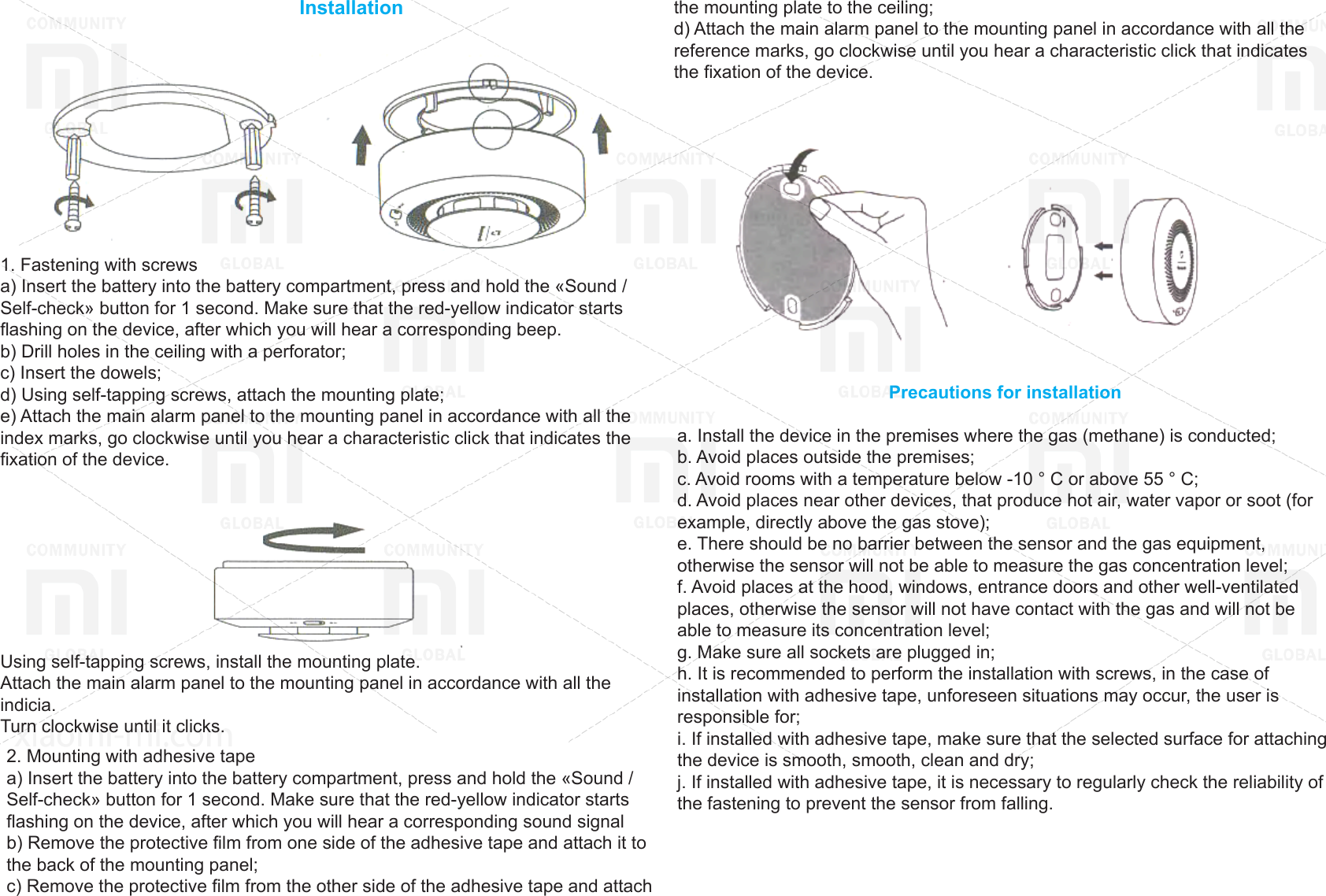 Page 2 of 6 - Xiaomi  Mi Jia Honeywell Gas Leak Detector EN