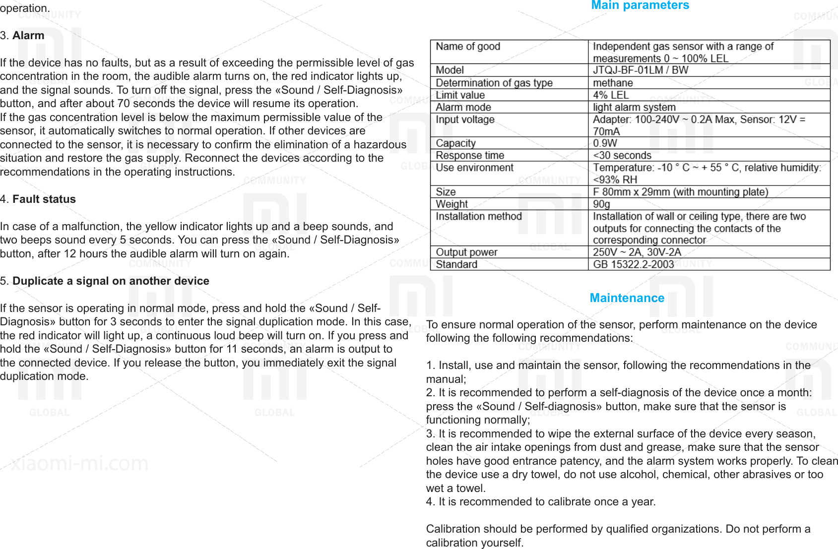 Page 4 of 6 - Xiaomi  Mi Jia Honeywell Gas Leak Detector EN