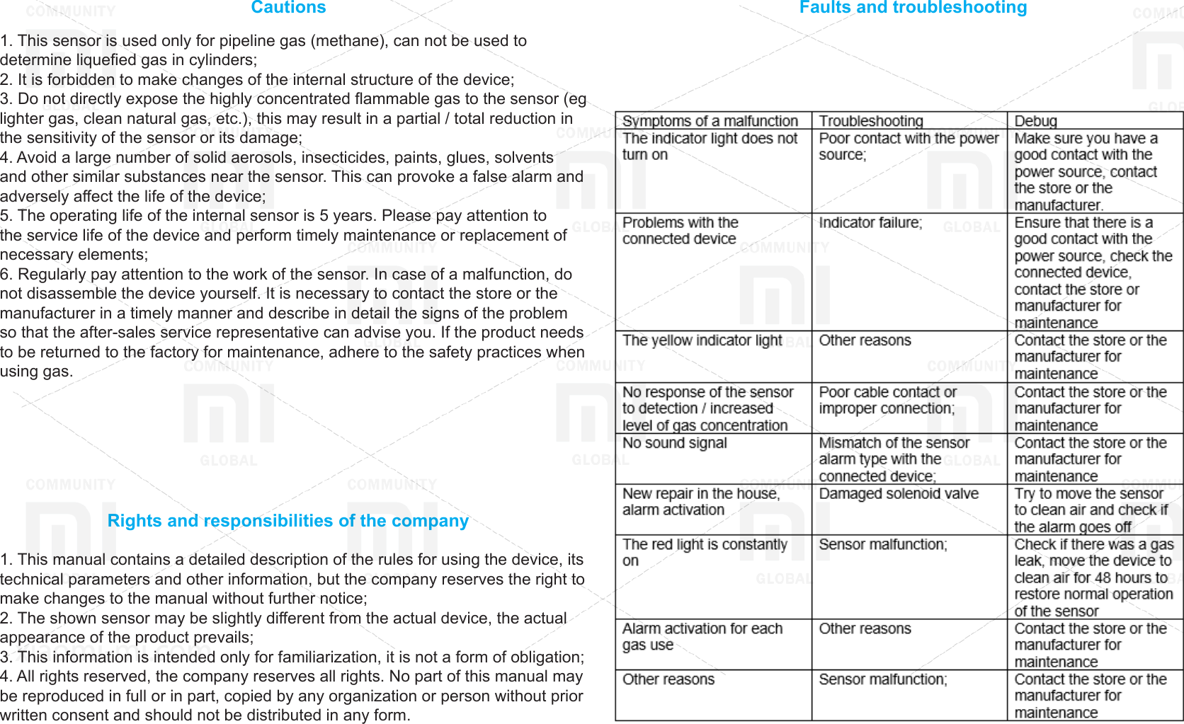 Page 5 of 6 - Xiaomi  Mi Jia Honeywell Gas Leak Detector EN