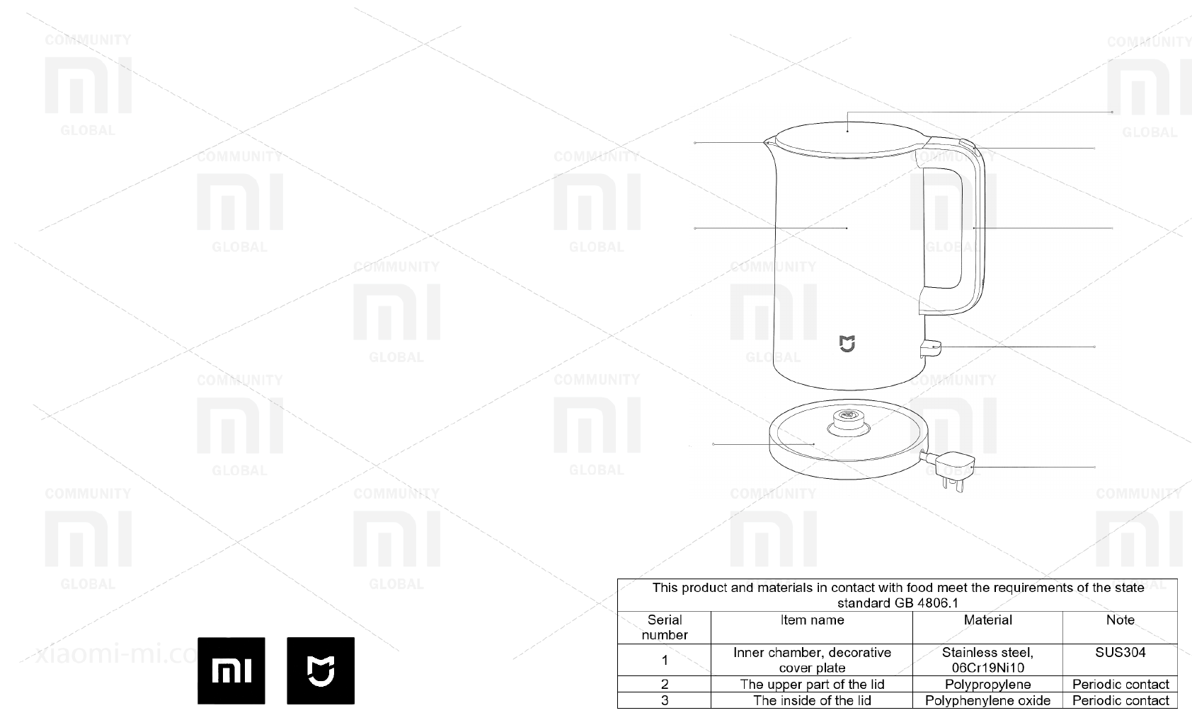 mijia smart temperature control kettle
