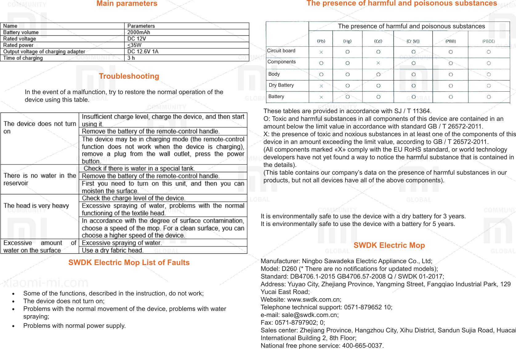 Page 4 of 5 - Xiaomi  Xiaomi-swdk-handheld-electric-mop-EN