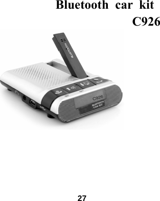  Bluetooth car kit  C926             27