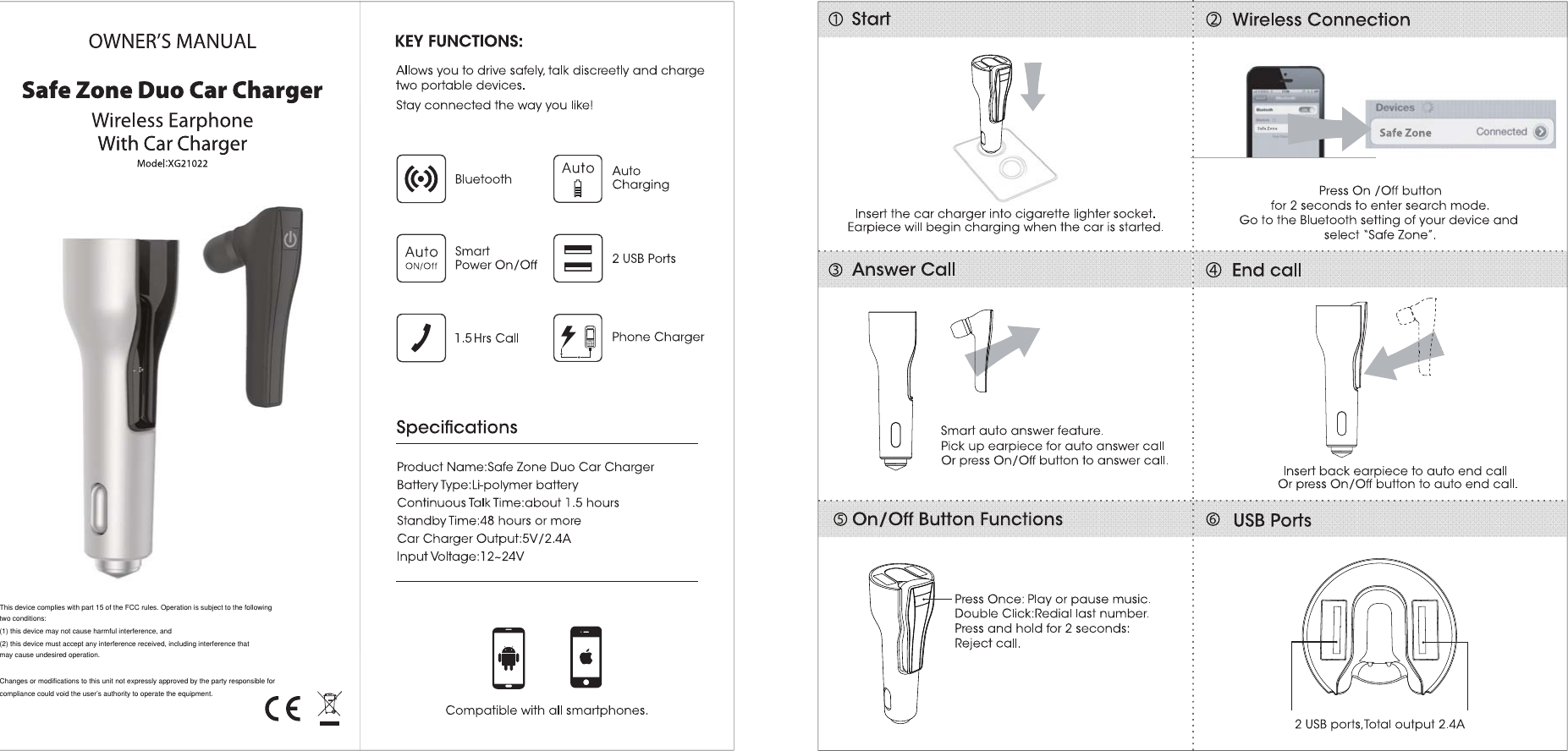 This device complies with part 15 of the FCC rules. Operation is subject to the followingtwo conditions:(1) this device may not cause harmful interference, and(2) this device must accept any interference received, including interference thatmay cause undesired operation.Changes or modifications to this unit not expressly approved by the party responsible forcompliance could void the user’s authority to operate the equipment.