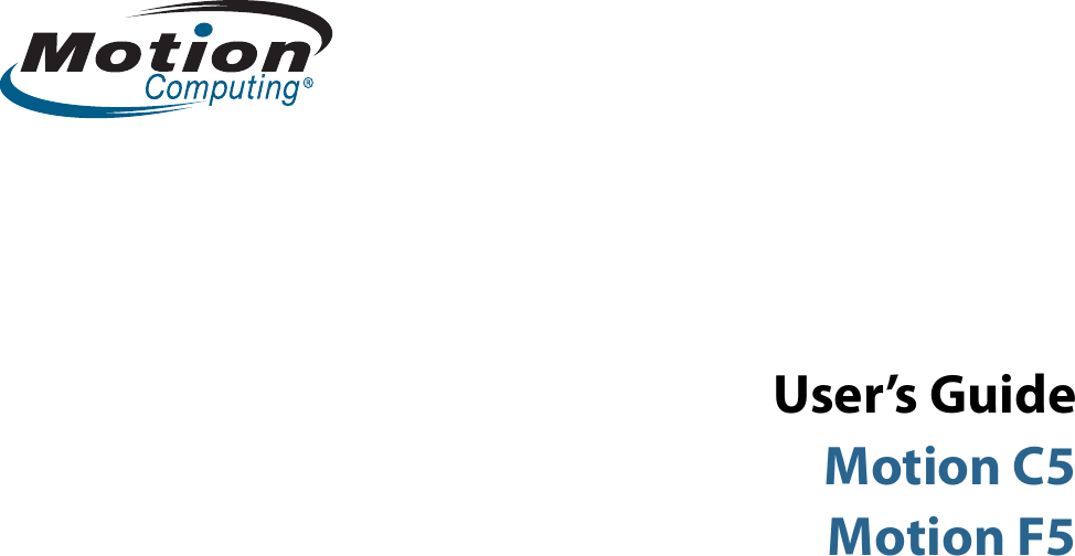 User’s GuideMotion C5Motion F5