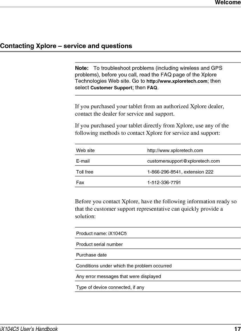 18  iX104C5 User’s Handbook