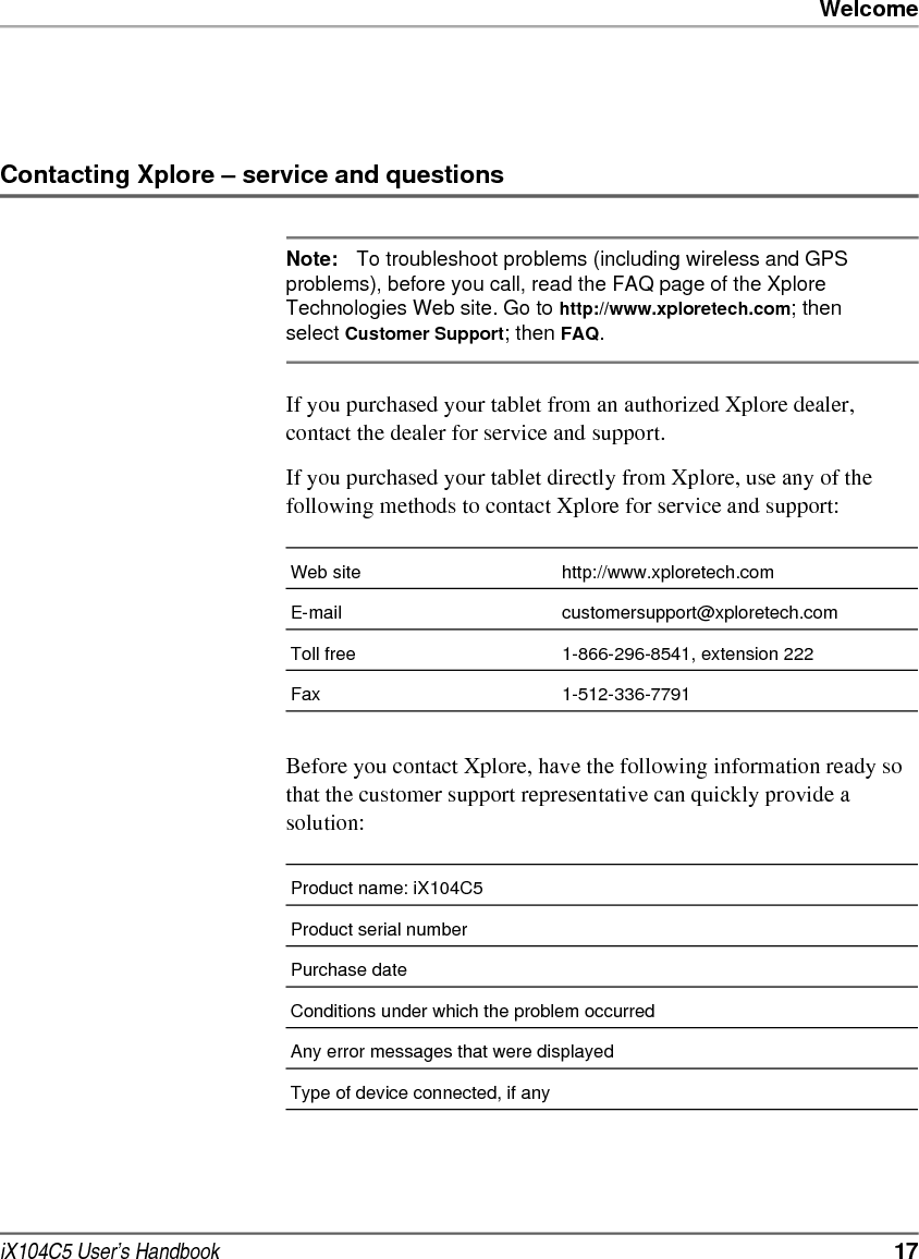 18  iX104C5 User’s Handbook