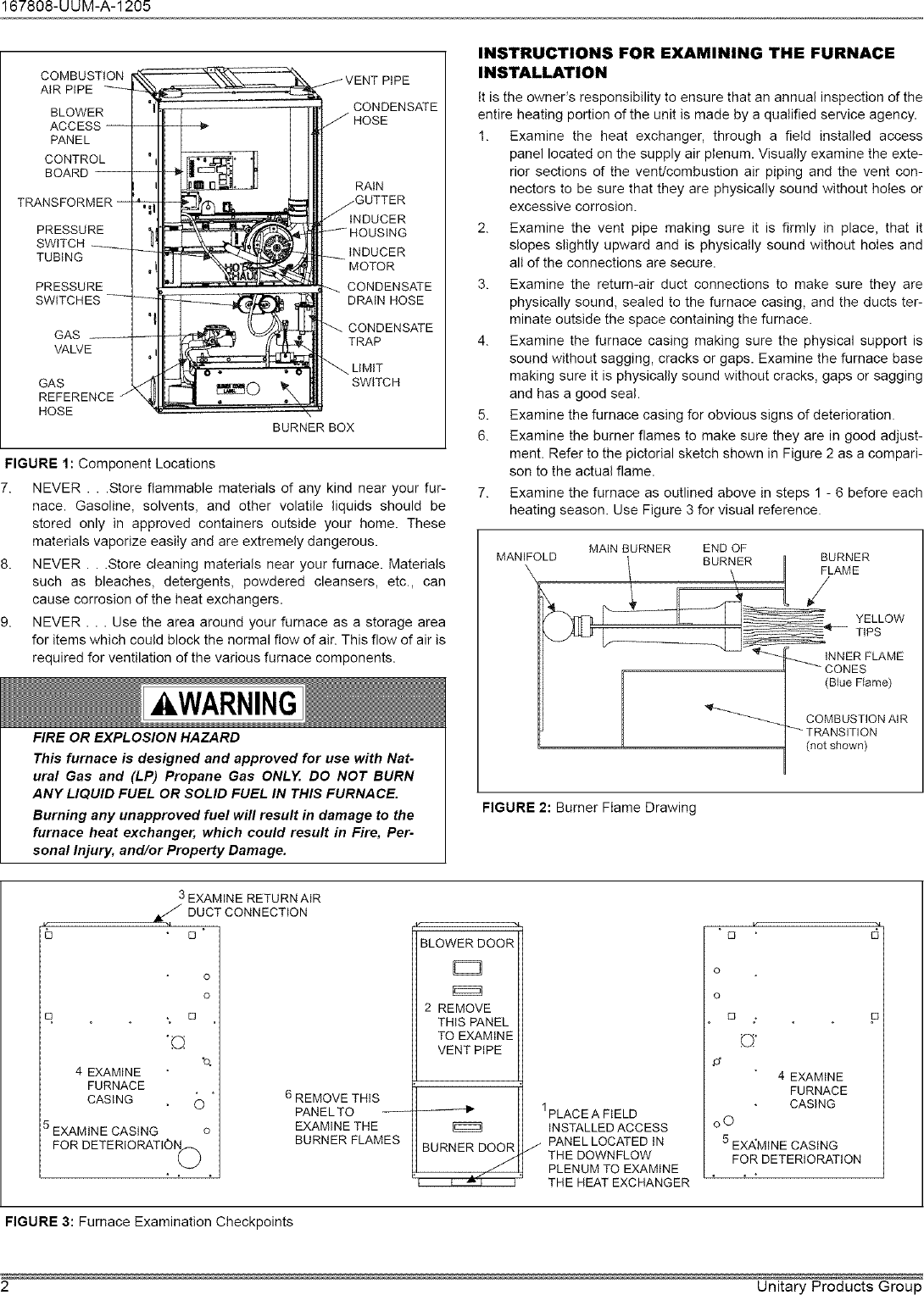 Page 2 of 12 - YORK  Furnace/Heater, Gas Manual L0611119