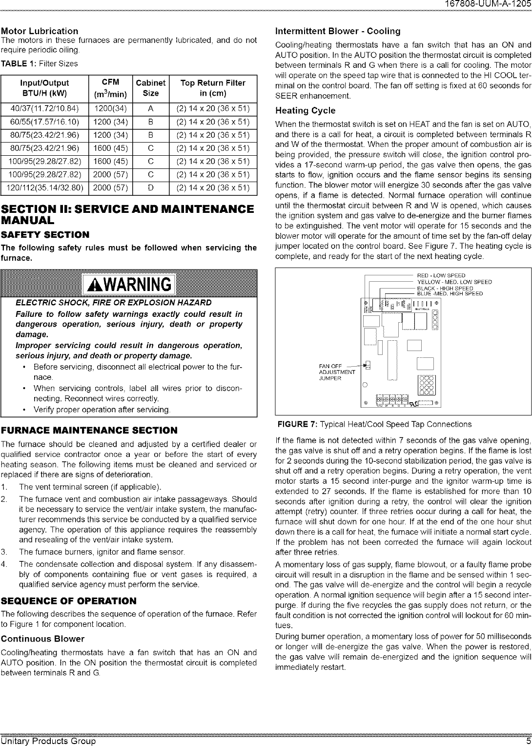 Page 5 of 12 - YORK  Furnace/Heater, Gas Manual L0611119