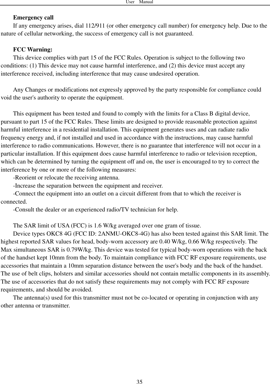 Page 36 of YUNJI INTELLIGENT TECHNOLOGY OKC8-4G Smart Phone User Manual 15 OKC8 4G UserMan