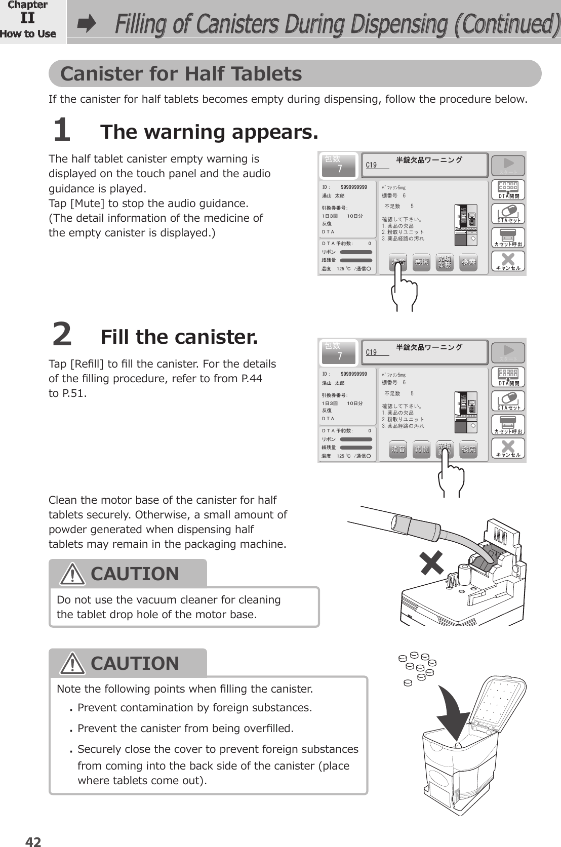 Page 18 of YUYAMA MFG FDX3 Compact Fully Automatic Tablet Packaging Machine User Manual 2