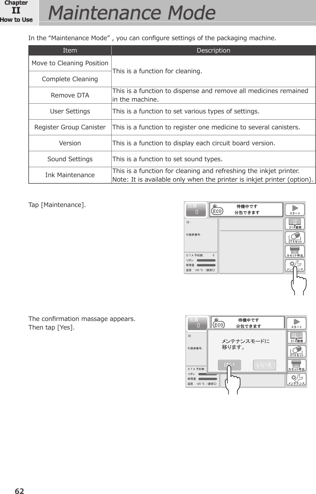 Page 12 of YUYAMA MFG FDX3 Compact Fully Automatic Tablet Packaging Machine User Manual 3