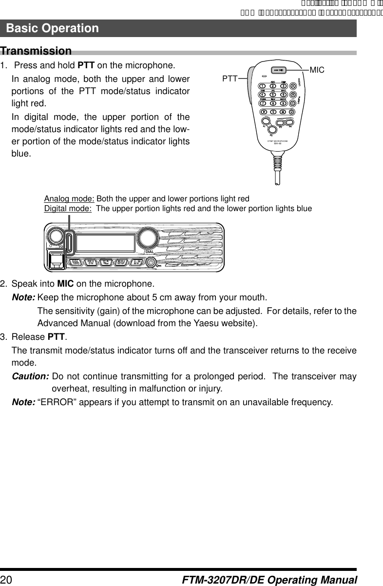 Page 20 of Yaesu Musen 20754X50 Scanning Receiver User Manual Manual