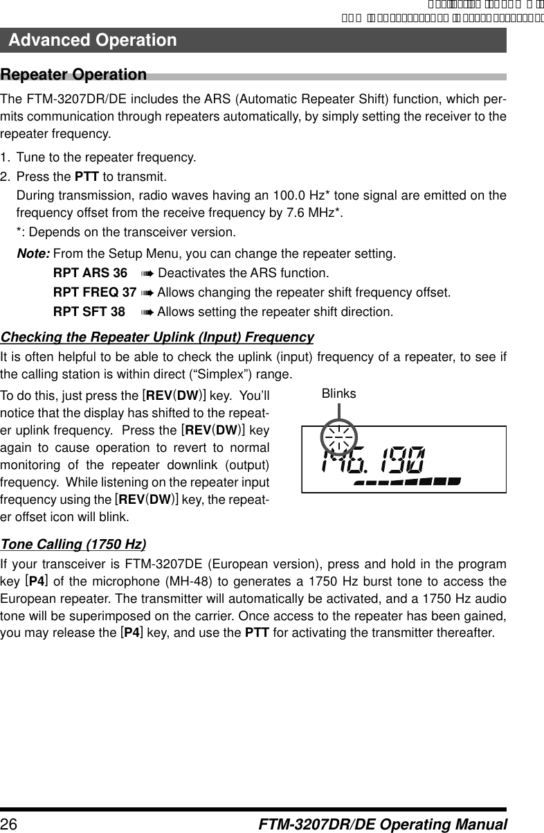 Page 26 of Yaesu Musen 20754X50 Scanning Receiver User Manual Manual