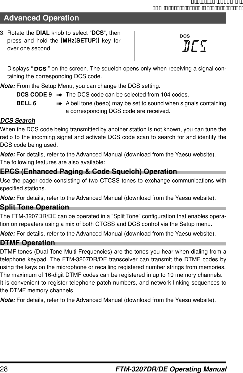 Page 28 of Yaesu Musen 20754X50 Scanning Receiver User Manual Manual