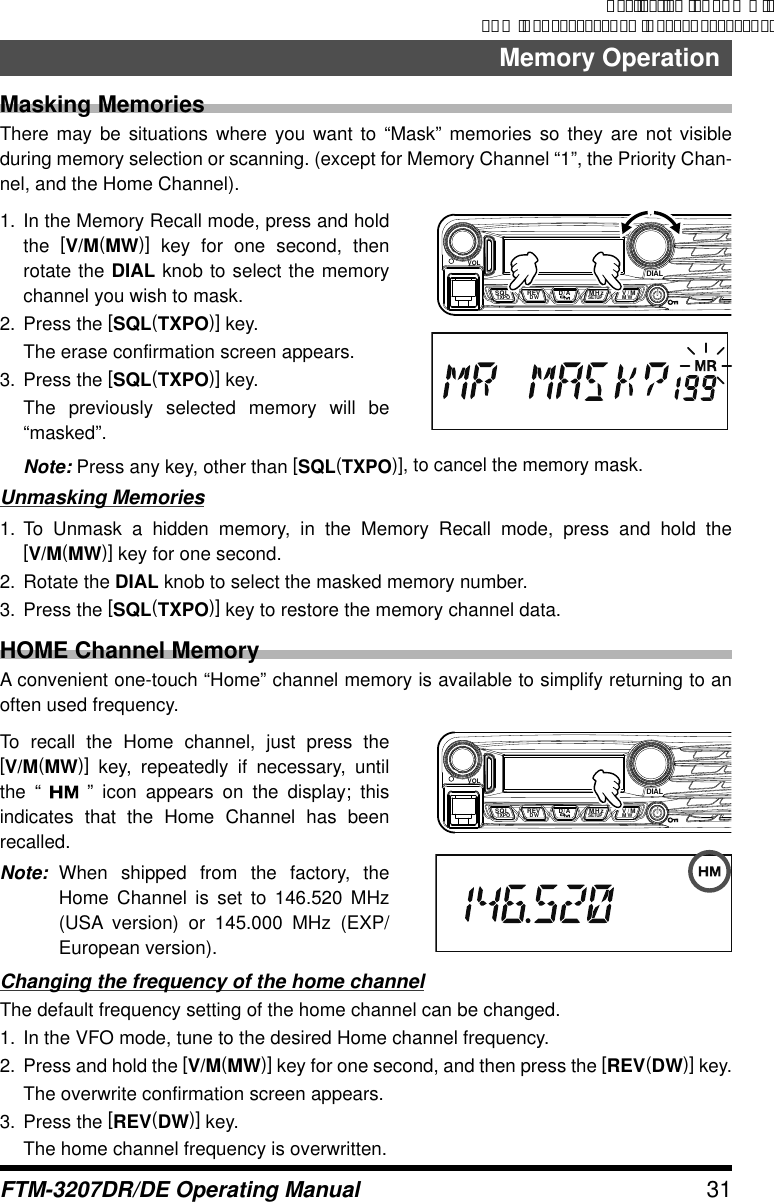 Page 31 of Yaesu Musen 20754X50 Scanning Receiver User Manual Manual