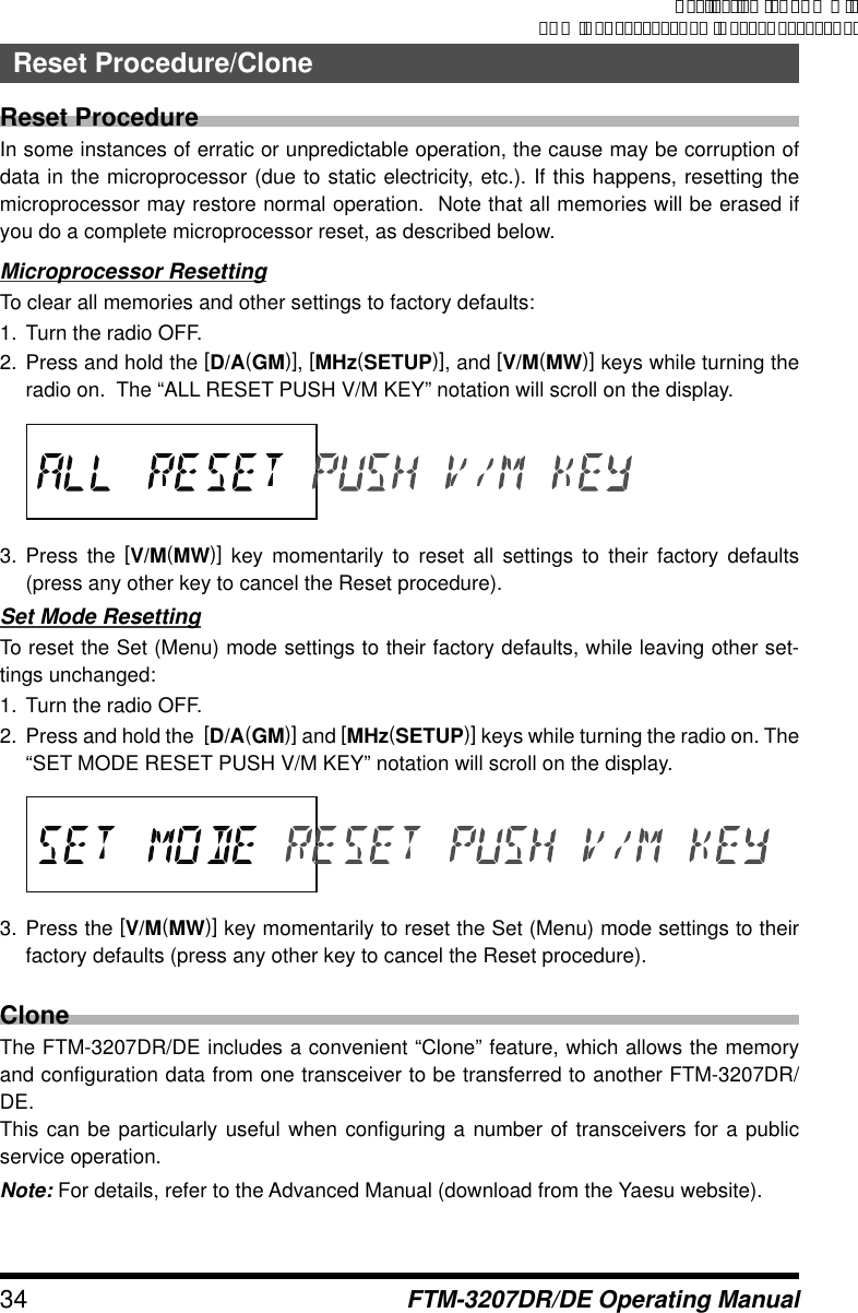 Page 34 of Yaesu Musen 20754X50 Scanning Receiver User Manual Manual