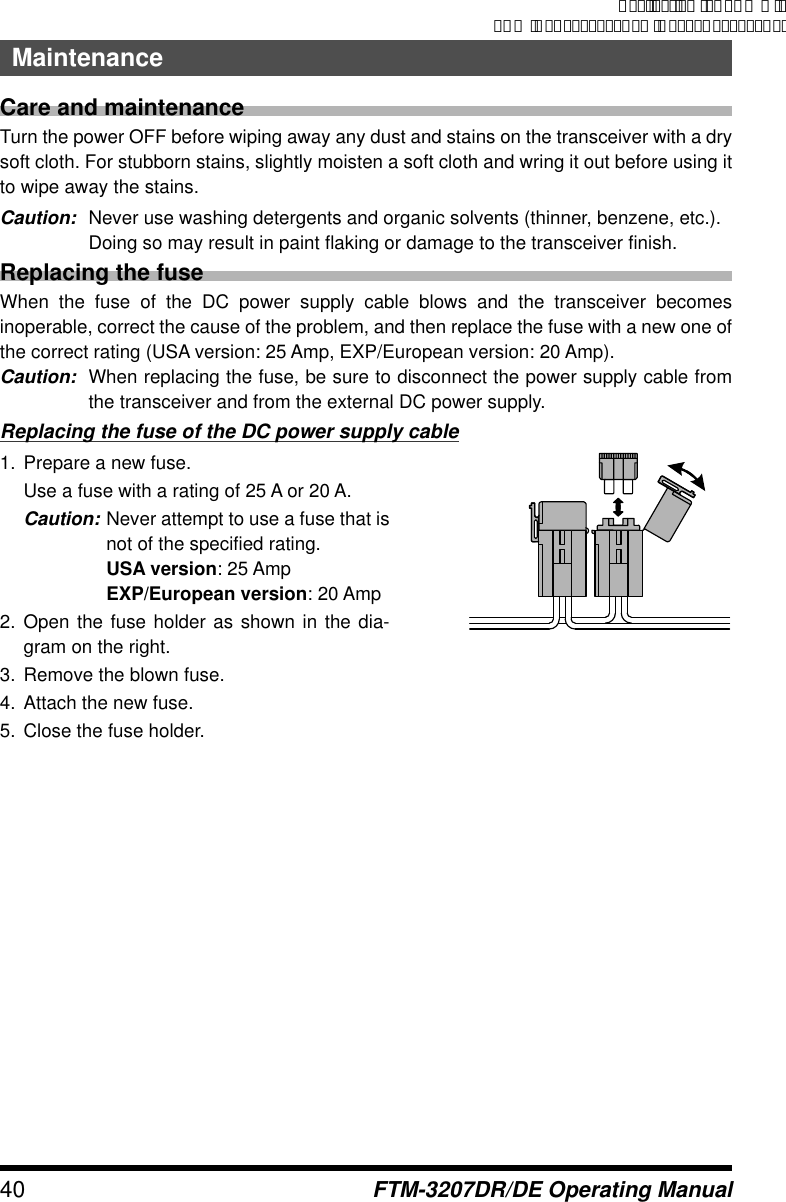 Page 40 of Yaesu Musen 20754X50 Scanning Receiver User Manual Manual