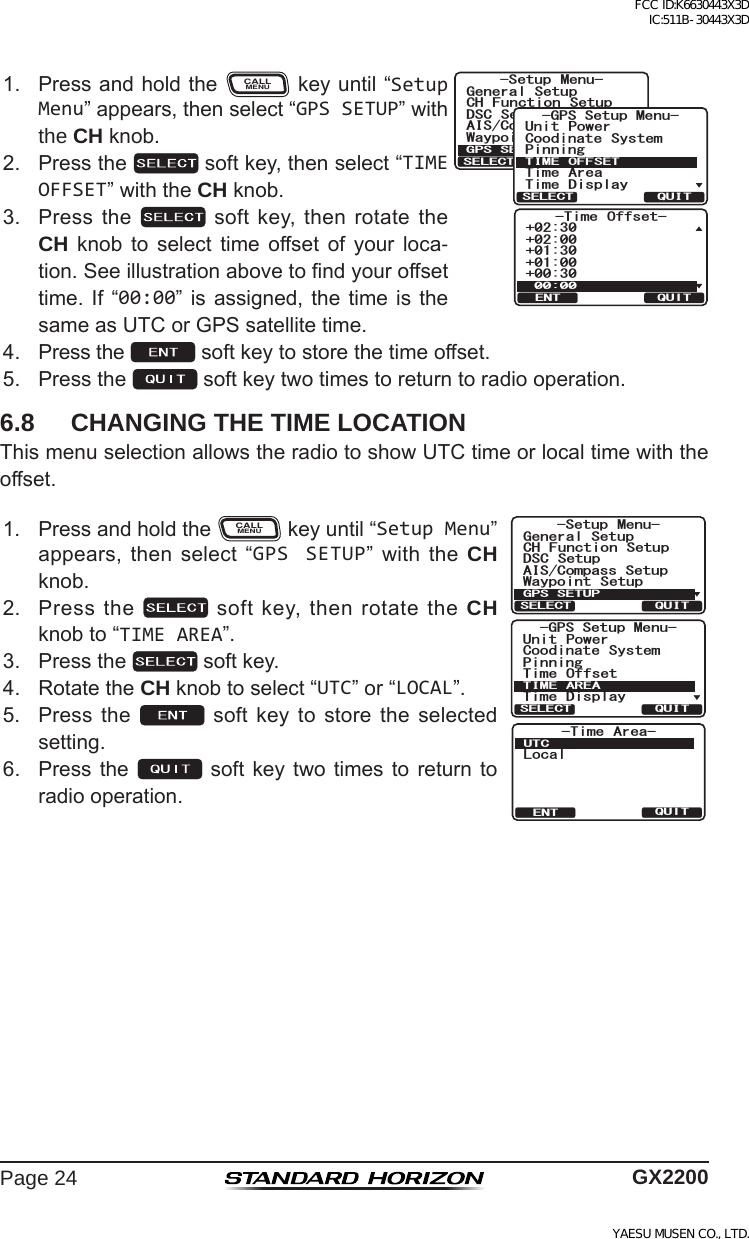 Page 24 of Yaesu Musen 30443X3D MOBILE MARINE TRANSCEIVER User Manual GX2200 Operating Manual