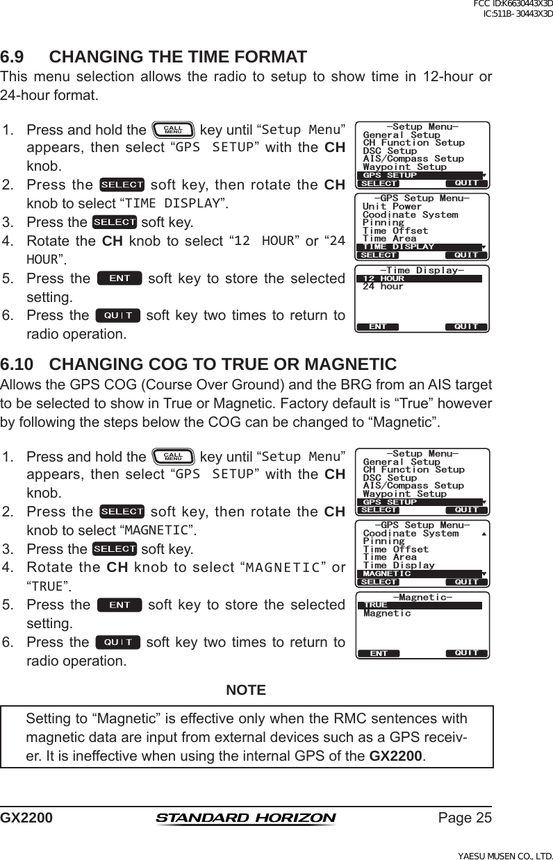 Page 25 of Yaesu Musen 30443X3D MOBILE MARINE TRANSCEIVER User Manual GX2200 Operating Manual