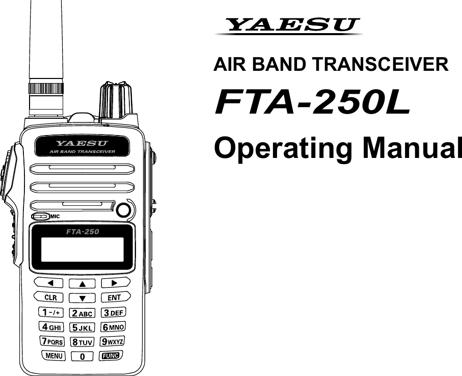 Operating ManualAIR BAND TRANSCEIVERFTA-250L