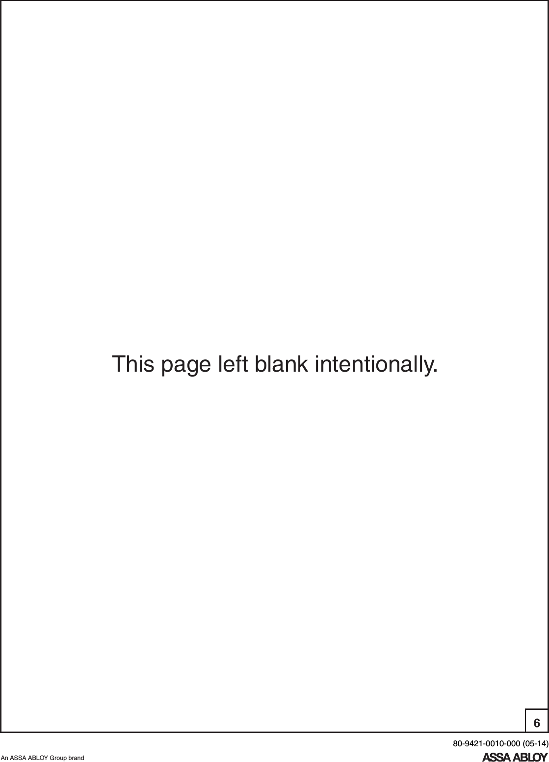 Page 6 of 10 - Yale  2110, 2170, 1810 Surface Vertical Rod Exit Device Installation Instructions 2100seriesinstallation