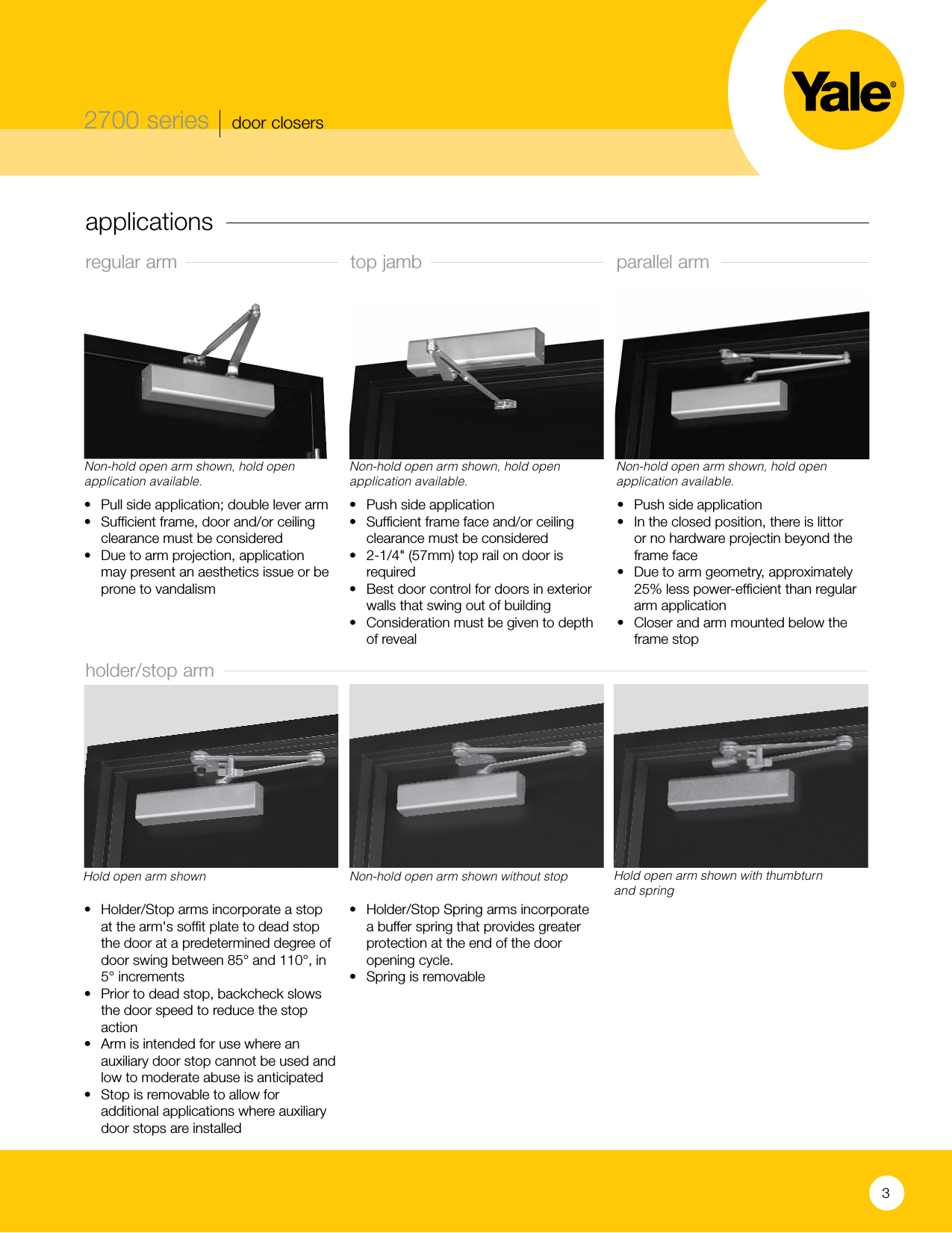 Page 3 of 8 - Yale  2700 Series - Architectural Door Closers 42821-YA-2700-door-closer-2-15R