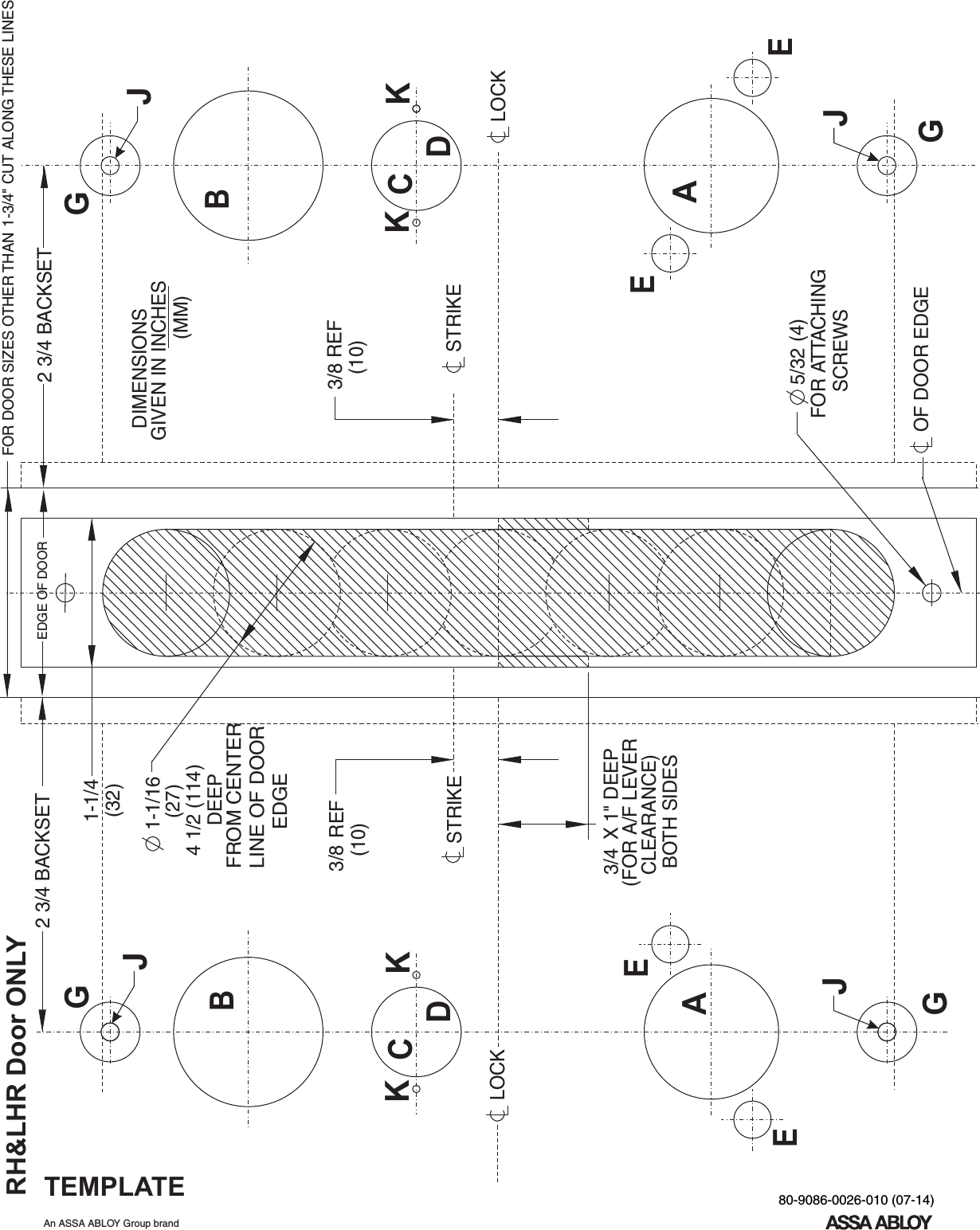 Page 5 of 8 - Yale  8800 Series Mortise Lock Installation Instructions 80-9086-0026-0108800Mortise