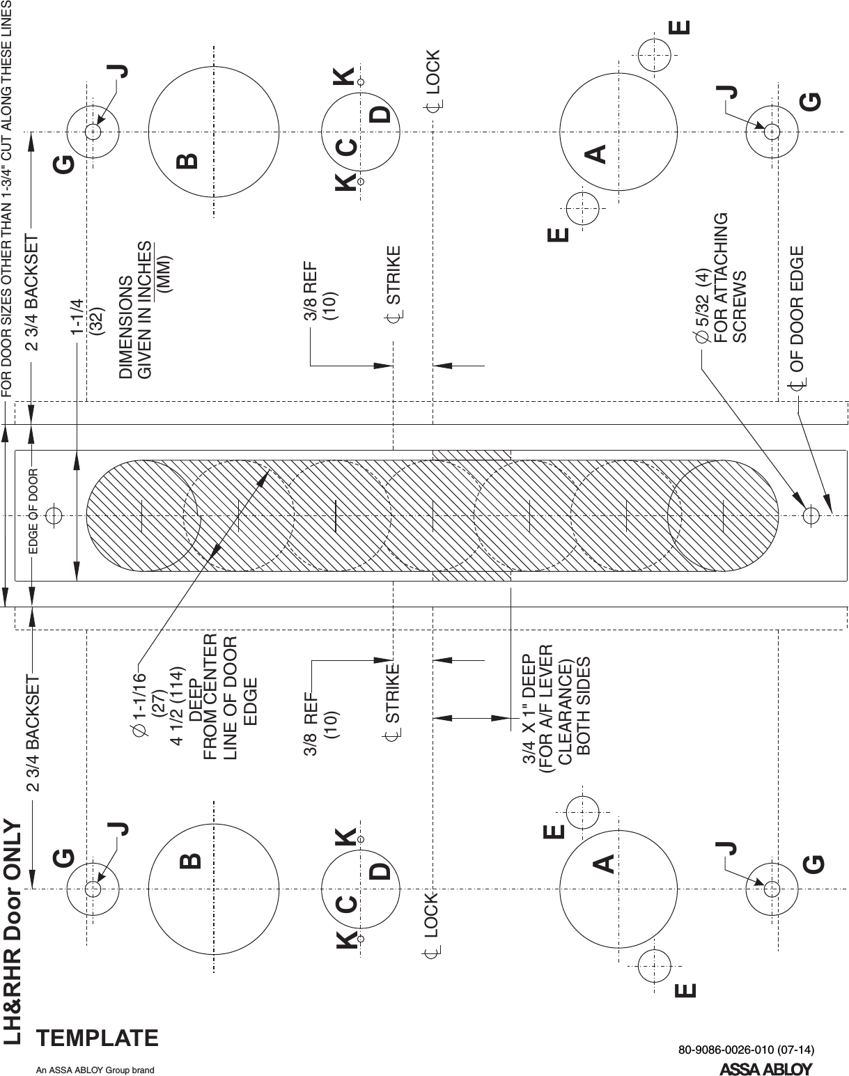 Page 6 of 8 - Yale  8800 Series Mortise Lock Installation Instructions 80-9086-0026-0108800Mortise