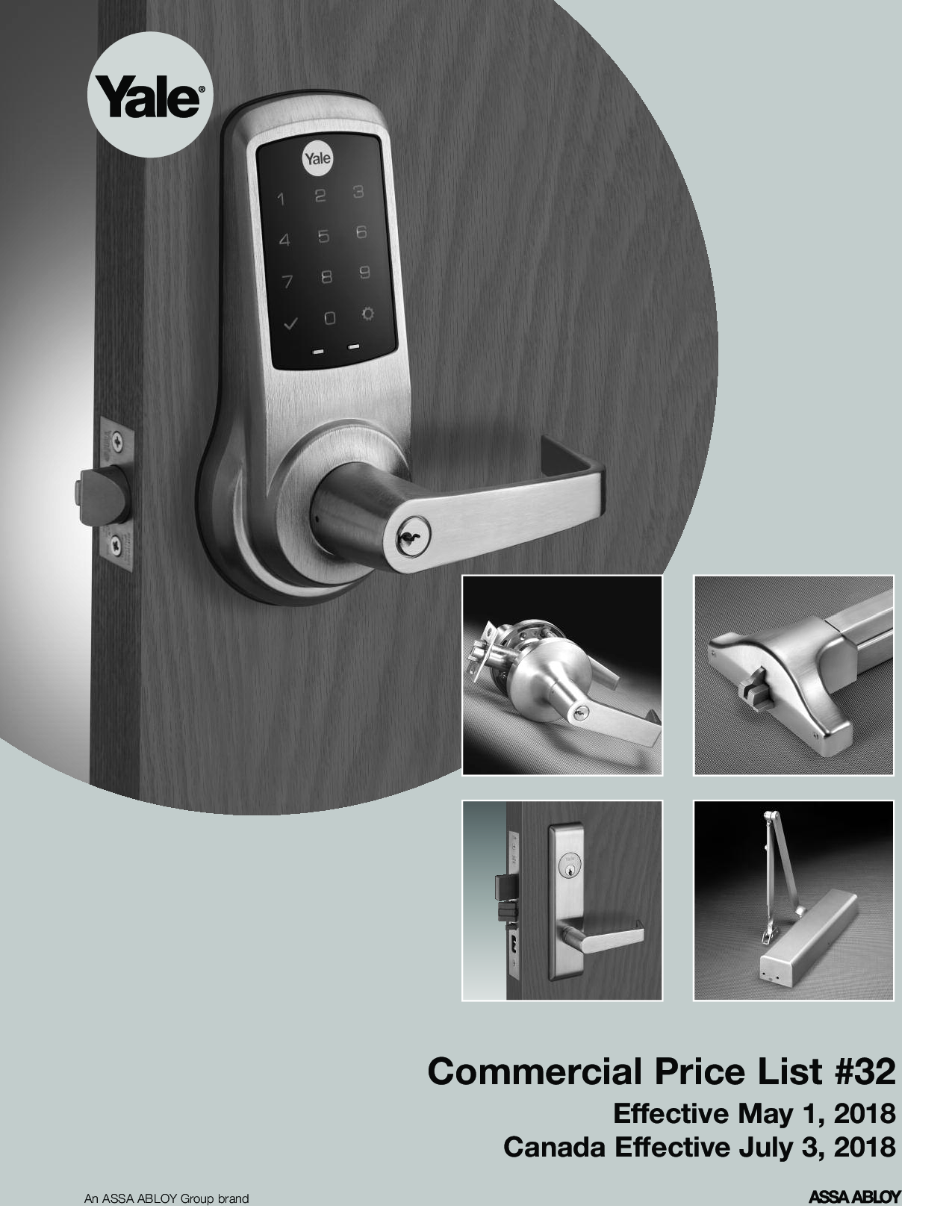 Yale 42001 Commercial Price Book 2018 (as Of 5/1/18) May 1